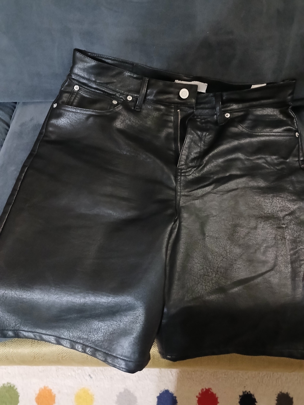 PacSun Black Faux Leather Hybrid Shorts
